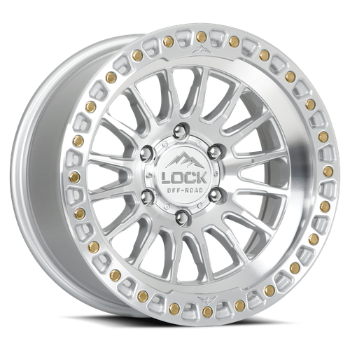 LOCK OFFROAD GRIT 6x139.7 17x8.5 +25 Machine With Clear Coat
