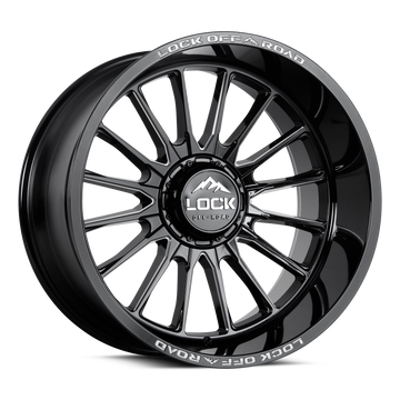 LOCK EXTREME STRIKER 5x127 22x10 +18 Gloss Black Milling