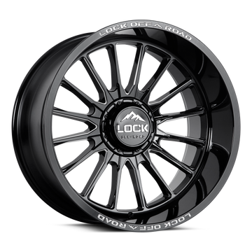 LOCK EXTREME STRIKER 8x180 22x12 +44 Gloss Black Milling