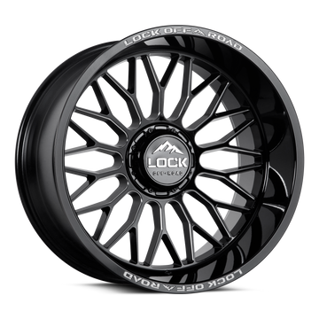 LOCK EXTREME RAMPAGE 5x127 22x10 +18 Gloss Black Milling