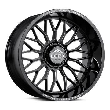 LOCK EXTREME RAMPAGE 8x165.1 22x12 +44 Gloss Black Milling