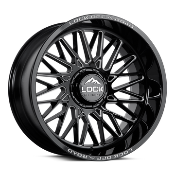 LOCK EXTREME BANDIT 8x165.1 22x12 +44 Gloss Black Milling