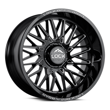 LOCK EXTREME BANDIT 8x170 22x12 +44 Gloss Black Milling