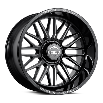 LOCK EXTREME APEX 5x127 20x10 +18 Gloss Black Milling