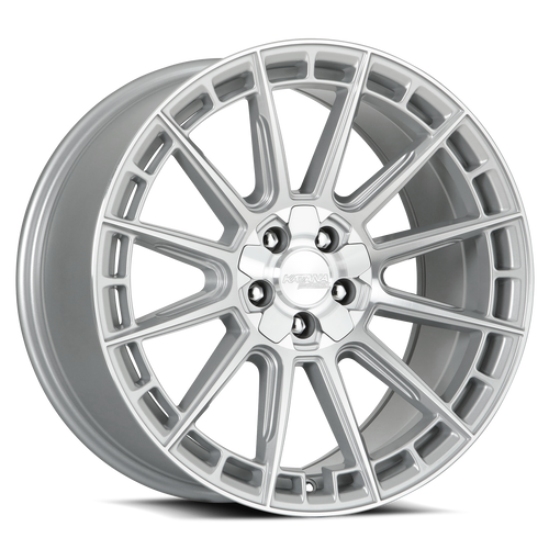 KATANA RACING KR11 5x110 18x8 +40 Glossy Silver Machine Face