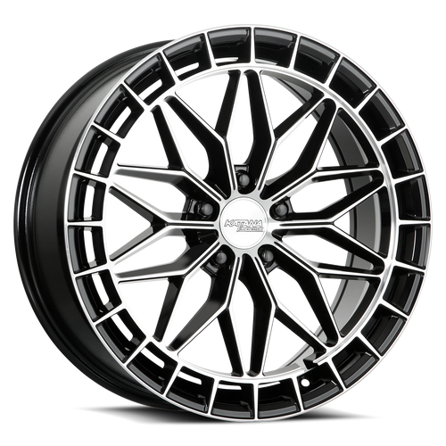 KATANA RACING KR12 5x105 17x7.5 +40 Glossy Black Machine Face