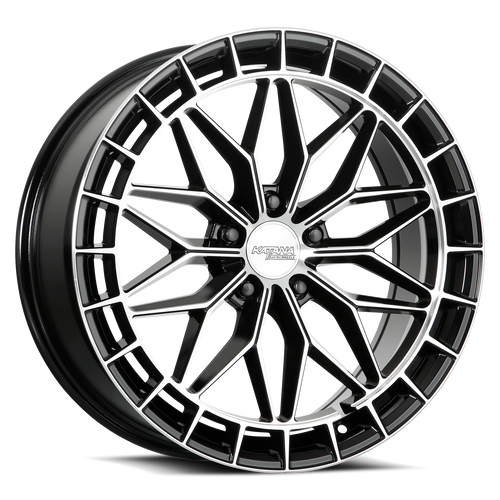 KATANA RACING KR12 5x112 17x7.5 +40 Glossy Black Machine Face