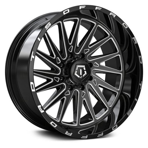 TIS 547BM 5x127 20x10 -25 Gloss Black w/Milled Accents