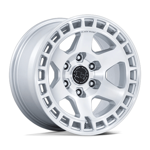 Black Rhino Hard Alloys BAHARI 6x120 18x8 +45 Gloss Silver W/ Machined Face