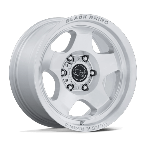 Black Rhino Hard Alloys SOL 5x108 17x8 +30 Gloss Silver W/ Machined Face