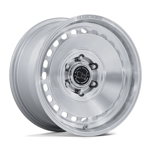 Black Rhino Hard Alloys BASIN 6x130 17x8 +32 Gloss Silver W/ Machined Face