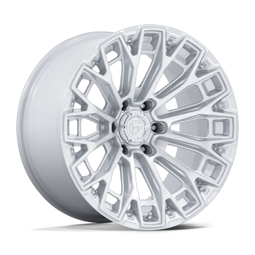 Fuel 1PC TRAX 6x139.7 18x9 +1 Gloss Silver W/ Machined Face