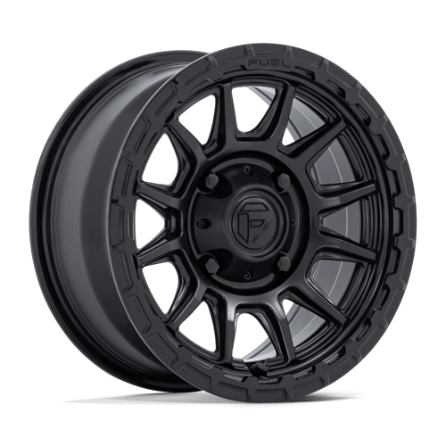Fuel UTV PISTON UTV 4x110 15x7 +10 Matte Black W/ Gloss Black Lip