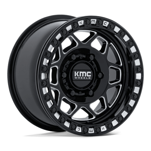 KMC Powersports TORX UTV BEADLOCK 6x139.7 15x7 +38 Gloss Black Milled