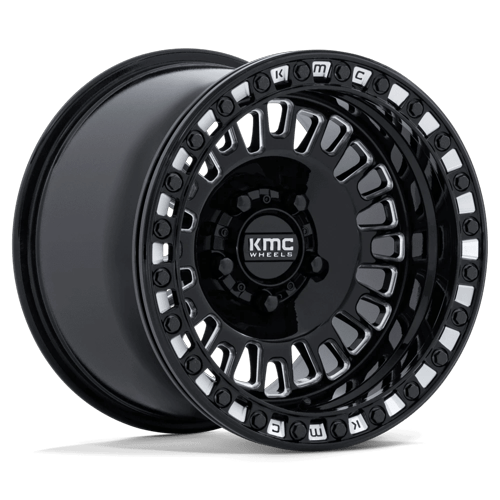 KMC Powersports AZTEC UTV BEADLOCK 5x114.3 15x8 +0 Gloss Black Milled