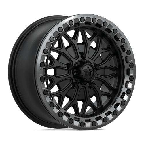 MSA Offroad Wheels BOLO UTV BEADLOCK 5x114.3 15x7 +38 Matte Black W/ Gl-gunmetal Rg