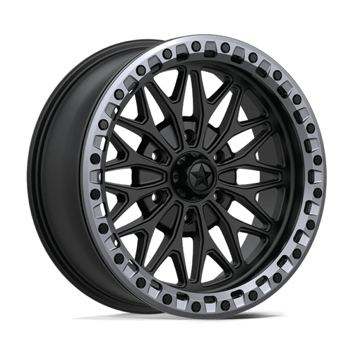 MSA Offroad Wheels BOLO UTV BEADLOCK 6x139.7 18x7 +10 Matte Black W/ Gl-gunmetal Rg