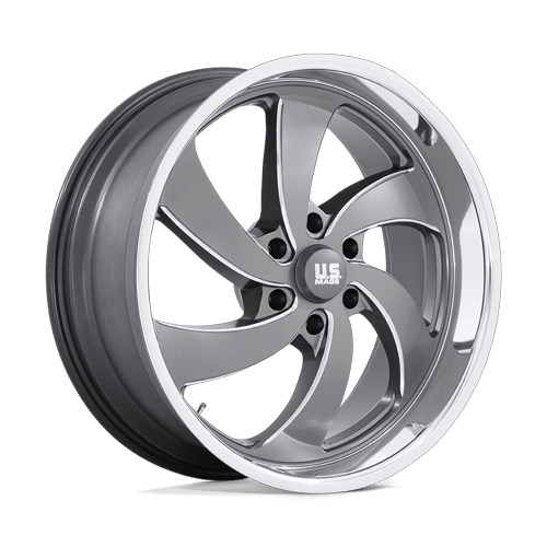 US Mag 1PC DESPERADO 6x135 22x10 +25 Anthracite Milled Diam-cut Lip
