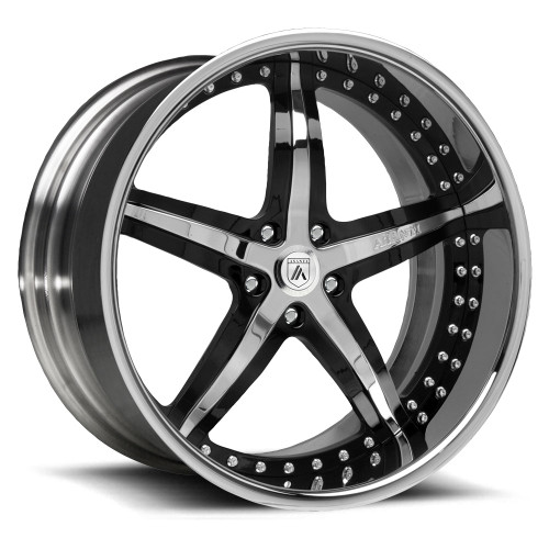 Asanti Forged AF156 5x120 22x9 +25 Chrome & Black