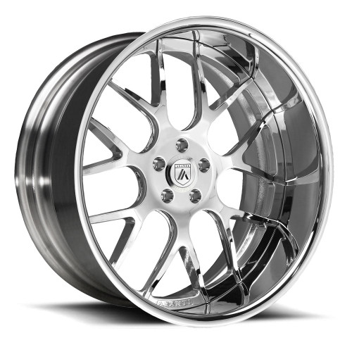 Asanti Forged AF174 5x114.3 20x10 +0 Brushed W/ Chrome Lip