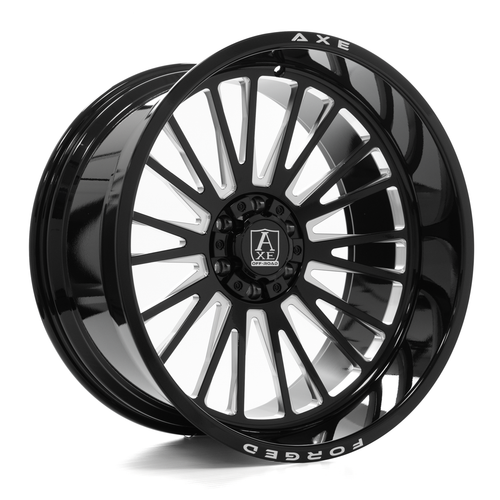 AXE WHEELS AF7 Forged 8x165 26x14 -76 Gloss Black Milled