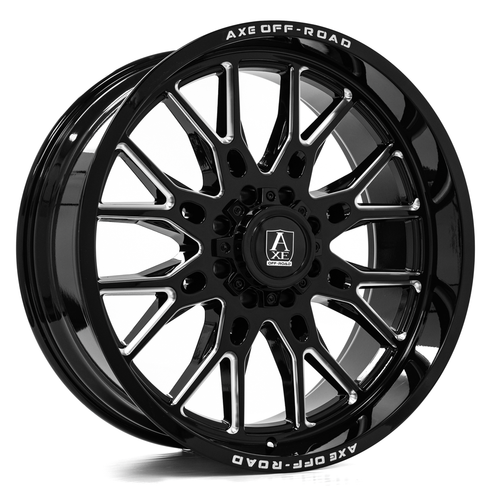 AXE WHEELS ATLAS 8x165 24x10 -19 Gloss Black Milled