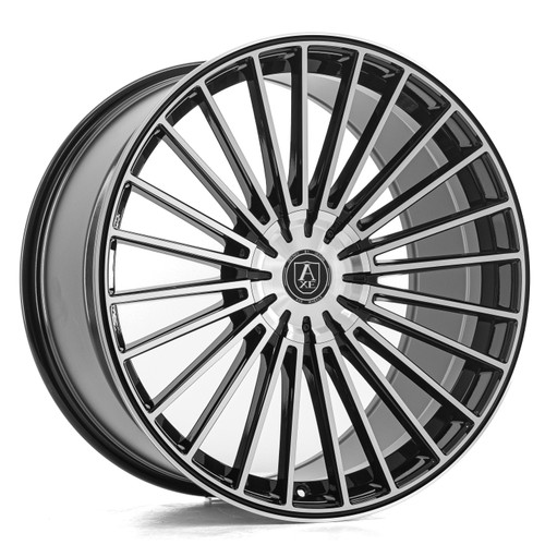 AXE WHEELS EX50 5x130 22x10.5 +25 Black And Polished Face