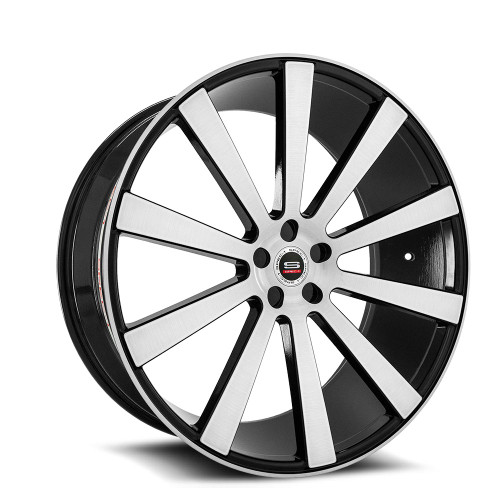 Spec-1 SPL-002 blank 5x/6x 20x9 +15 Gloss Black & Brushed