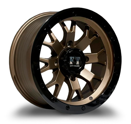 FULL THROTTLE FT25 4x156 15x7 +10 Matte Bronze/black Lip