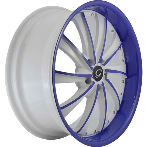 G - LINE ALLOYS G0016 114.3 20x8.5 +35 Blue Face/ White