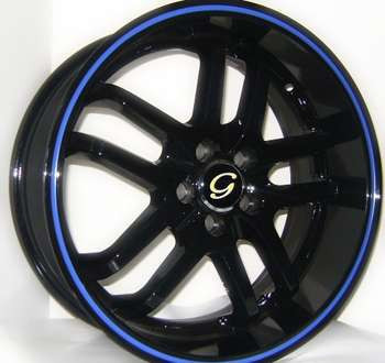 G - LINE ALLOYS G817 4x108 18x8 +38 Blue Line / Black