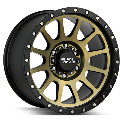 Off Road Monster M10 5x127 / n/a 17x9 0MM Flat Black Machined Bronze