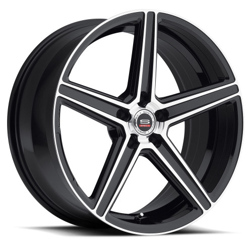 Spec-1 SP-8 5x114.3 20x9 +35 Gloss Black & Machined