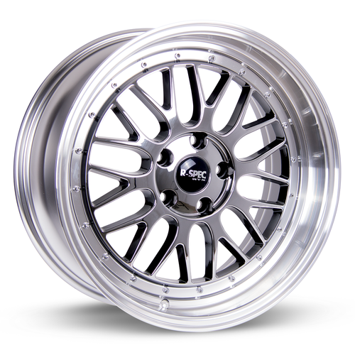 RTX Amaze II 5x114.3 17x7.5 +40 Black Chrome (pvd) With Machined Lip