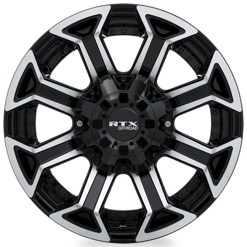 RTX Peak 8x180 18x9 +18 Gloss Black Machined