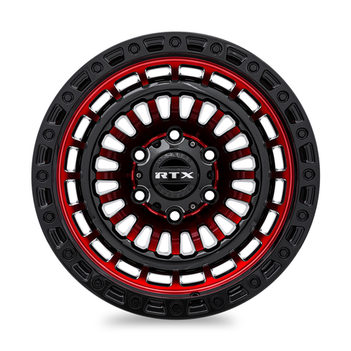 RTX Moab 5x127 18x9 -15 Gloss Black Machined Red