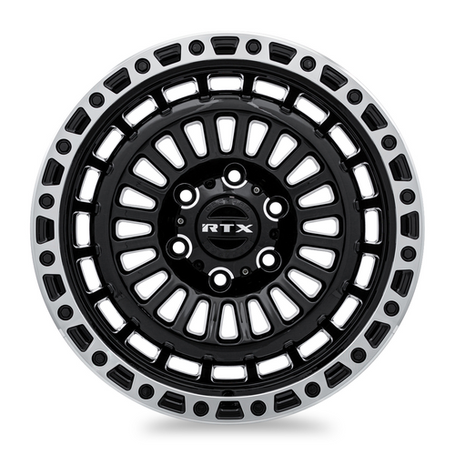 RTX Moab 5x127 17x9 -15 Gloss Black Machined Lip