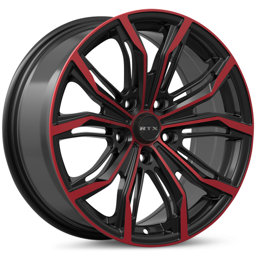 RTX Black Widow 5x114.3 17x7.5 +42 Black Machined Red