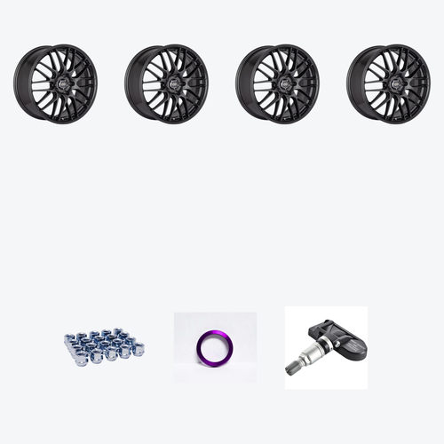 Enkei EKM3 5x114.3 17x7+38 Gunmetal + Falken Azenis FK520 225/45R17 91Y - 59001090 — 2020 Kia Forte LXS Wheel & Tire Package