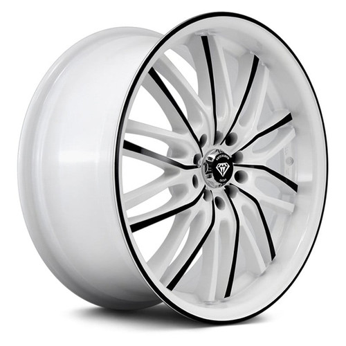 WHITE DIAMOND W3108 10x100 17x7.5 +35 White / Black