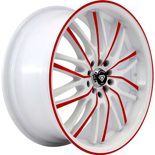 WHITE DIAMOND W3108 4x100 17x7 +35 White / Red