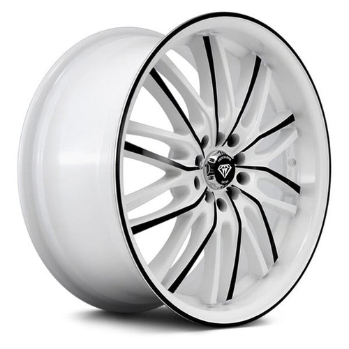 WHITE DIAMOND W3108L 8x100 17x7 +35 White / Black
