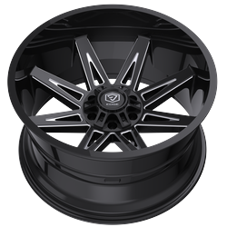Edge Off Road 304BM 6x135 / 6x139.7 22x12 -44 Gloss Black W/milled Accents