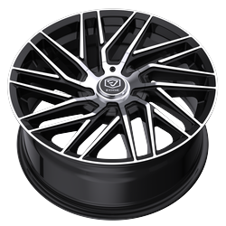 Edge Street 355MB 5x108 / 5x114.3 18x8 +40 Gloss Black Machined Face