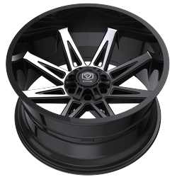 Edge Off Road 304MB 6x135 / 6x139.7 22x12 -44 Gloss Black W/machined Face