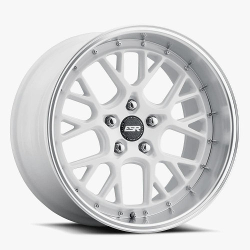 ESR Wheels CS11 5x112 18x9.5 +35 Gloss White Machine Lip