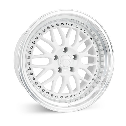 ESR Wheels SR01 5x120 19x8.5 +30 Gloss White Machine Lip