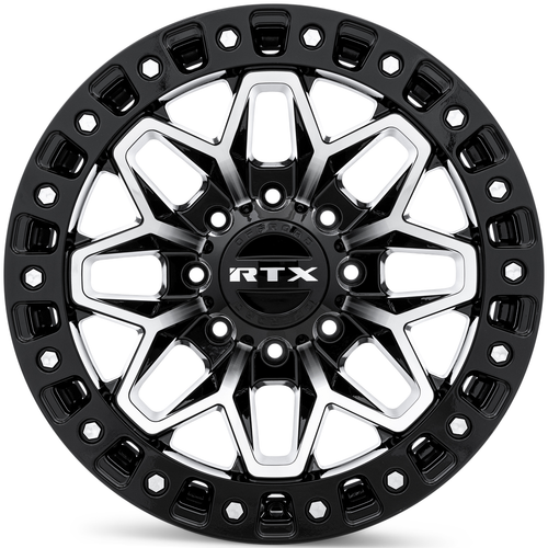 RTX Zion 8x180 18x9 +20 Gloss Black Machined