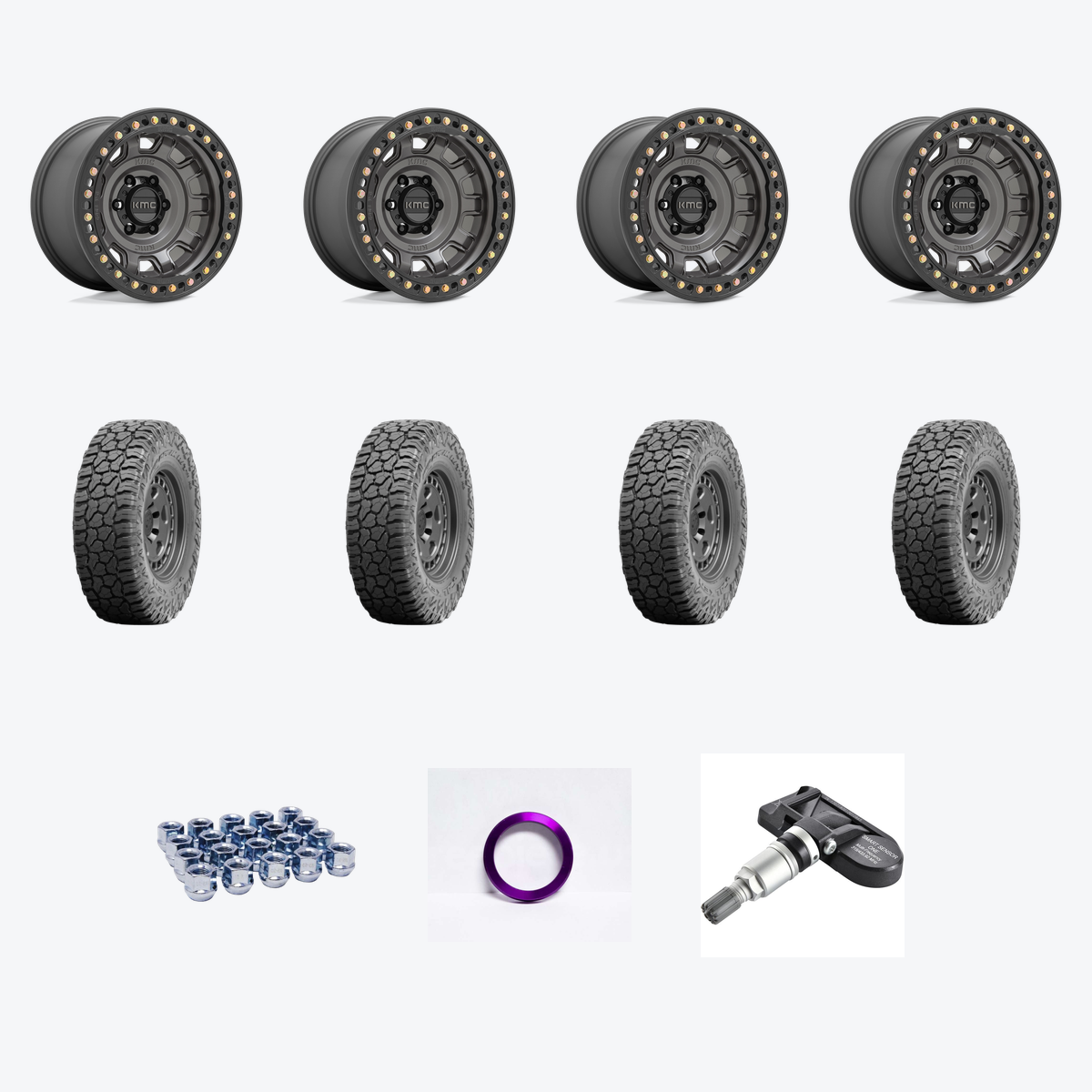 KMC KM236 Tank Beadlock with Falken Wildpeak RT01 35x12.50R17 on 2021 Jeep Wrangler Sport