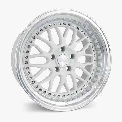 ESR Wheels SR01 5x108 18x8.5 +30 Gloss White Machine Lip